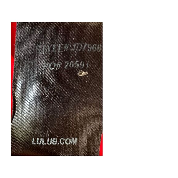 lulus Dress Woman's size XS Marseille Off-the-Shoulder Long Sleeve Bodycon Red - Picture 11 of 11